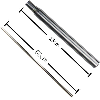 Outdoor Fire Tool Stainless Steel Retractable Fire Blowing Tube